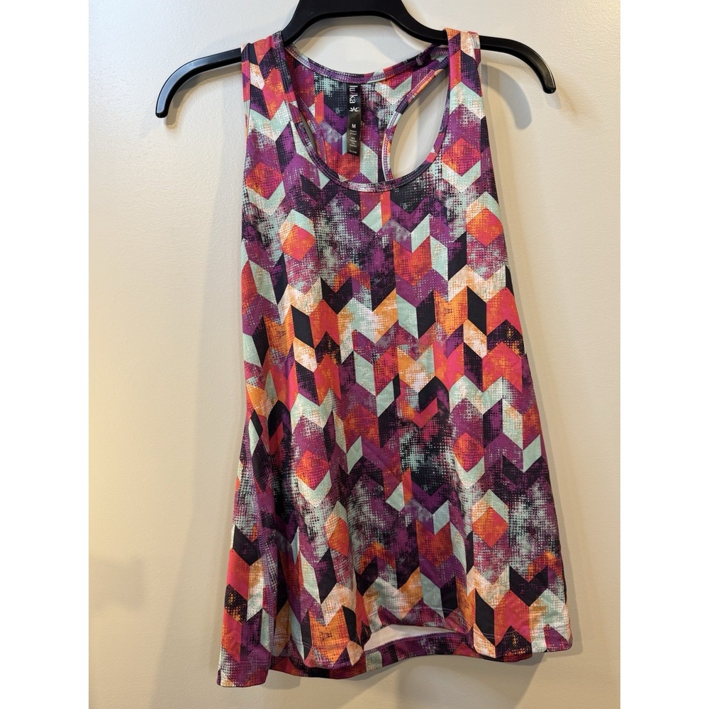 Lukka Tank Top Womens Medium Running Athletic Colorful Stretchy